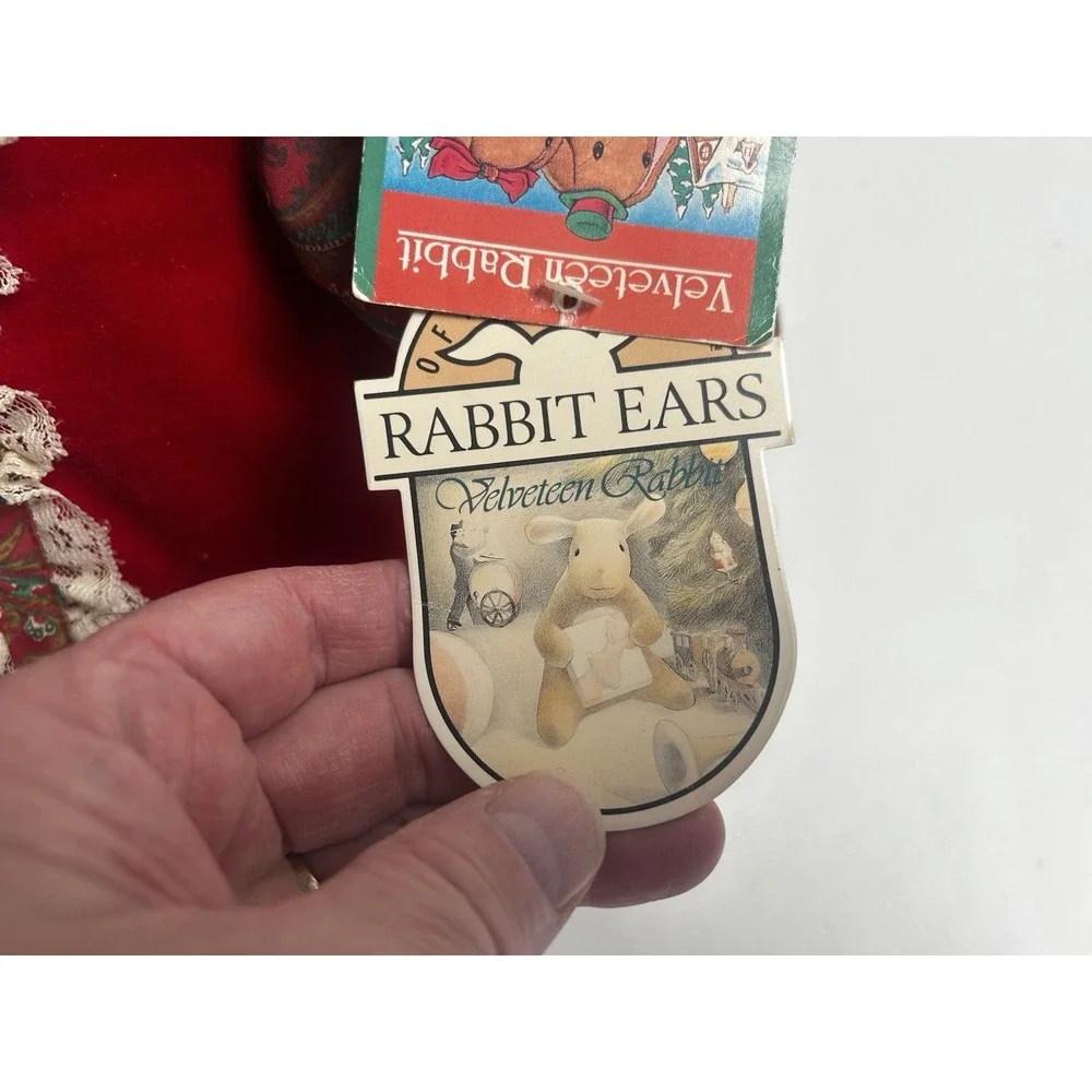 Vintage Velveteen Bunny Rabbit by Random House Toys‎ R Us 1985 Plush With Tags